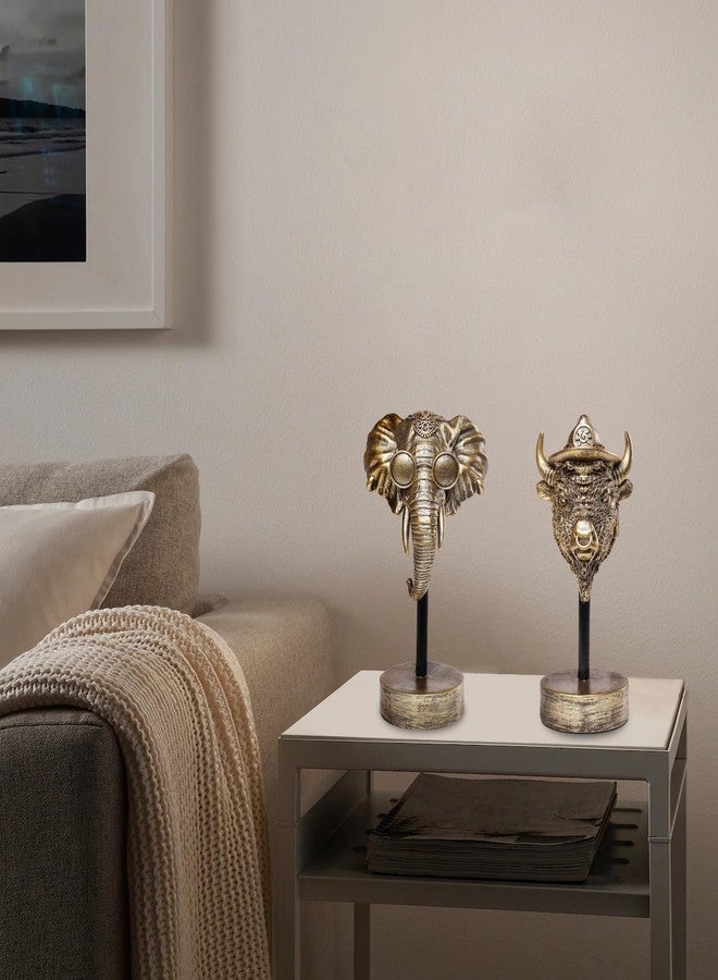 Newinhome مجموعة تماثيل راتنجية مصنوعة يدويًا من نيوينهوم (3 قطع) - تماثيل ديكور عصرية للمنزل، تُضفي لمسة جمالية على غرف المعيشة والمكاتب، وتُعدّ إضافة أنيقة لسطح الطاولة والرفوف، سواءً للمكتب أو رف الكتب أو المنضدة الجانبية. - Image 2